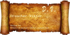 Drescher Viktor névjegykártya
